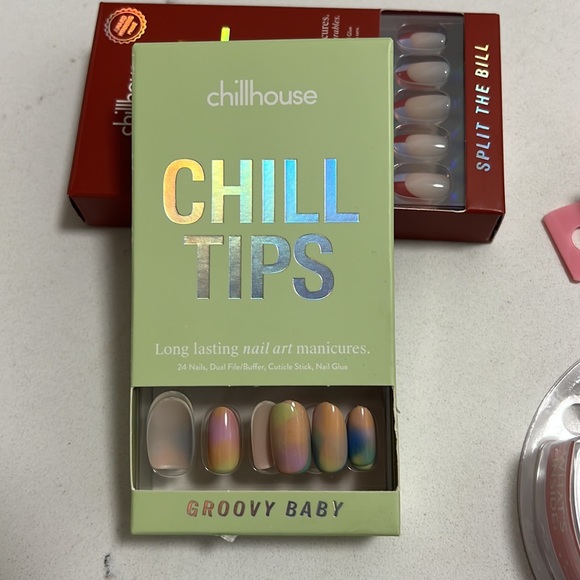 NEW CHILL TIPS OLIVE & JUNE THE INSTANT MANI Press On Nails Pack of 3 - Picture 6 of 7